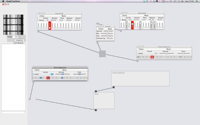 Screenshot of collaborative music interface